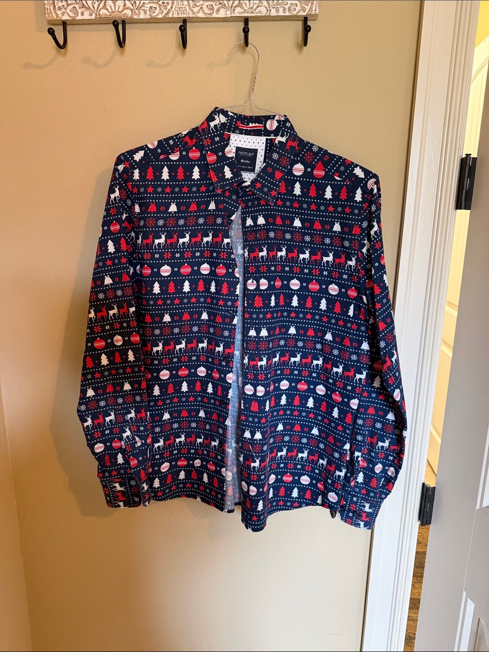 Cat & Jack Navy Jacket with Red & White Holiday Motif